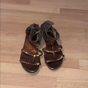 Gold Gladiator Sandals